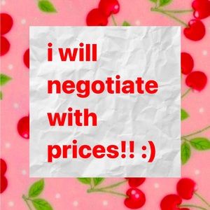 feel free to make offers on any items!